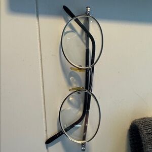 BARON Mens Eyeglasses Round Vintage Spectacles Nose Guards Grandpa Santa